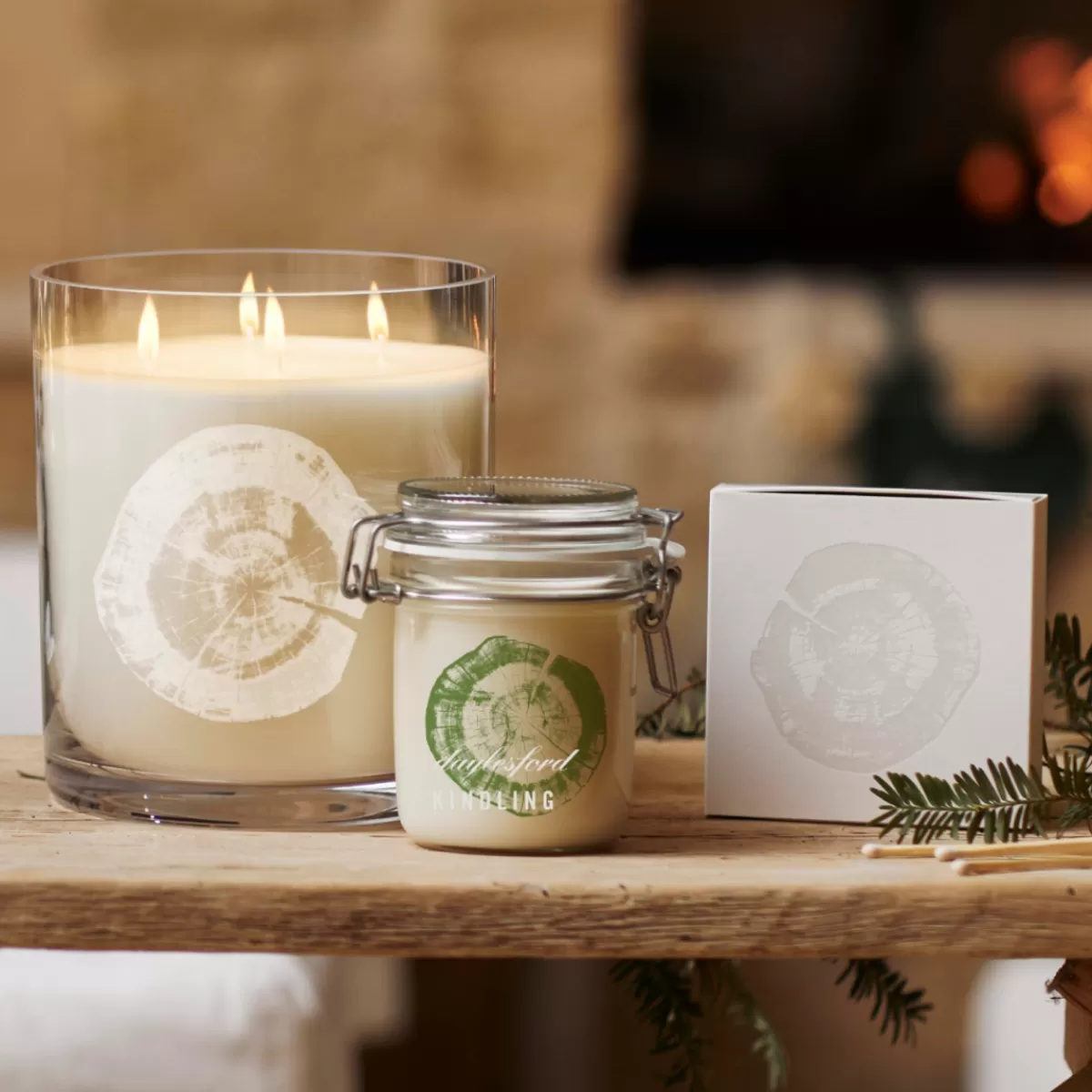 Christmas Kindling Candle>Daylesford Organic Store