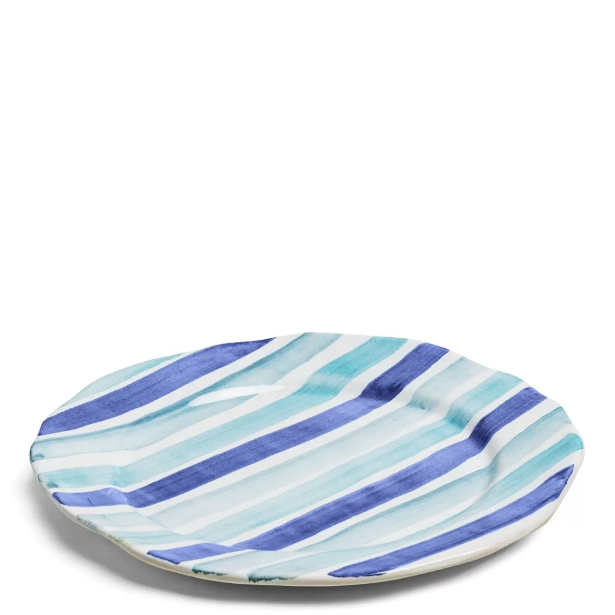 Circus Stripe Blue Charger Plate>Daylesford Organic Flash Sale