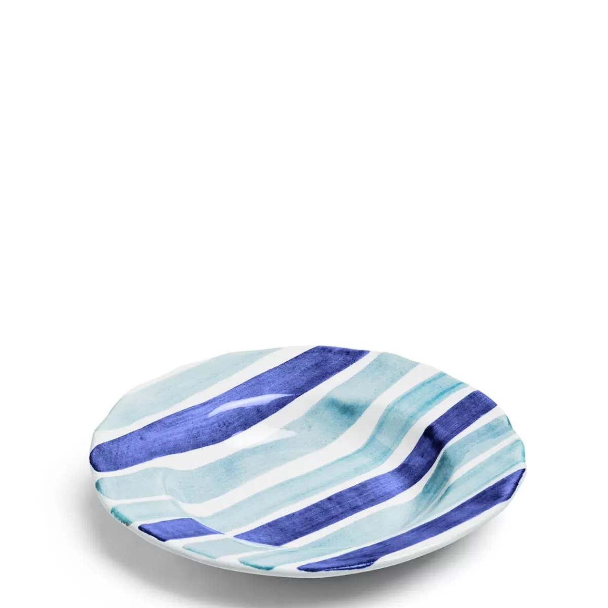 Circus Stripe Blue Shallow Bowl>Daylesford Organic Hot