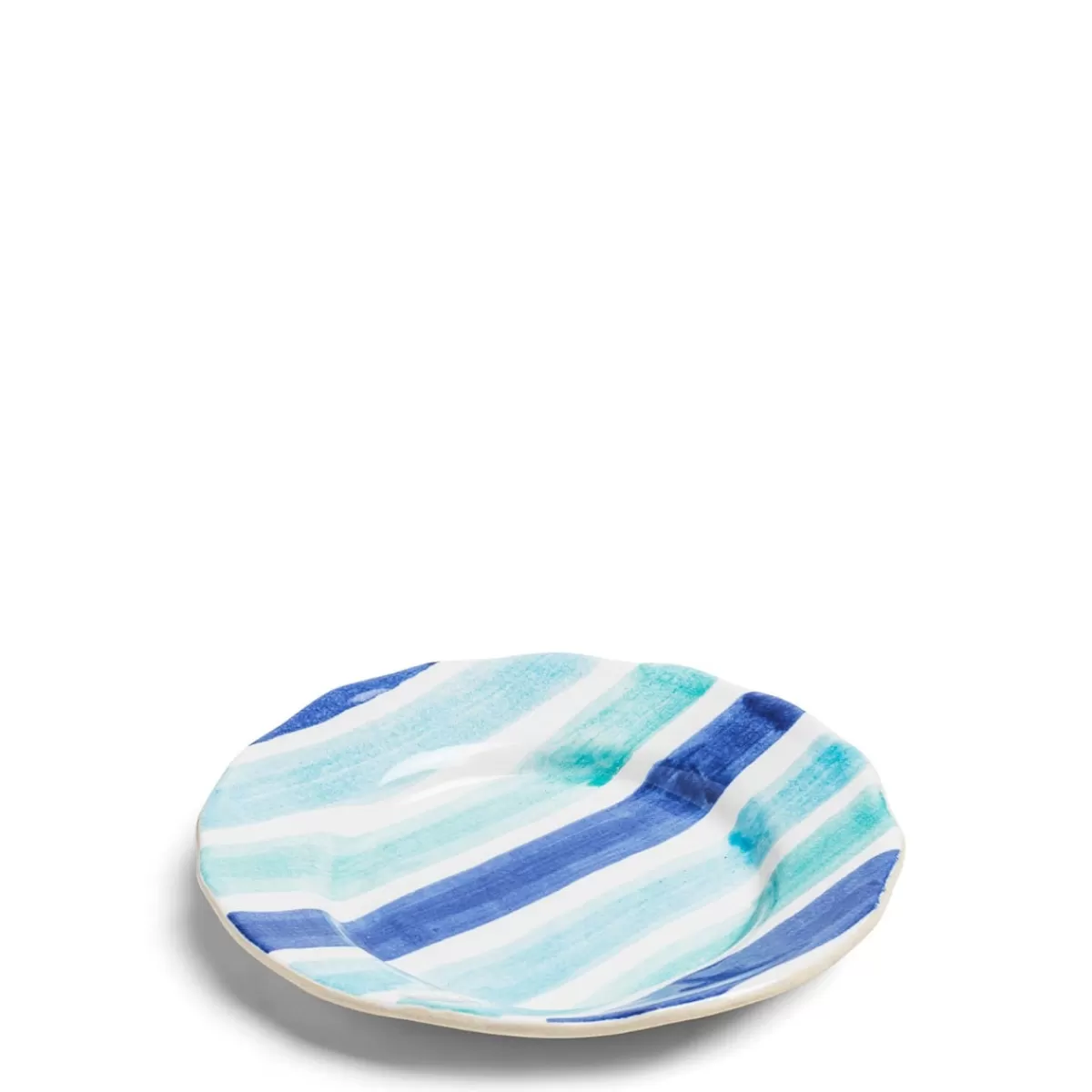 Circus Stripe Blue Side Plate>Daylesford Organic Hot