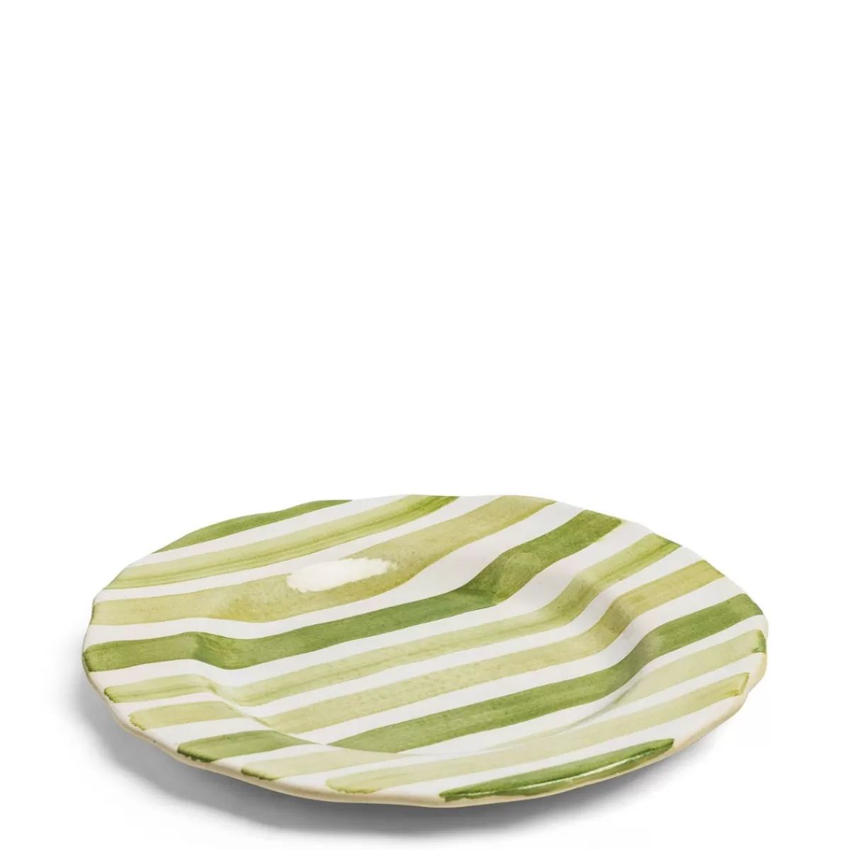 Circus Stripe Green Dinner Plate>Daylesford Organic Store