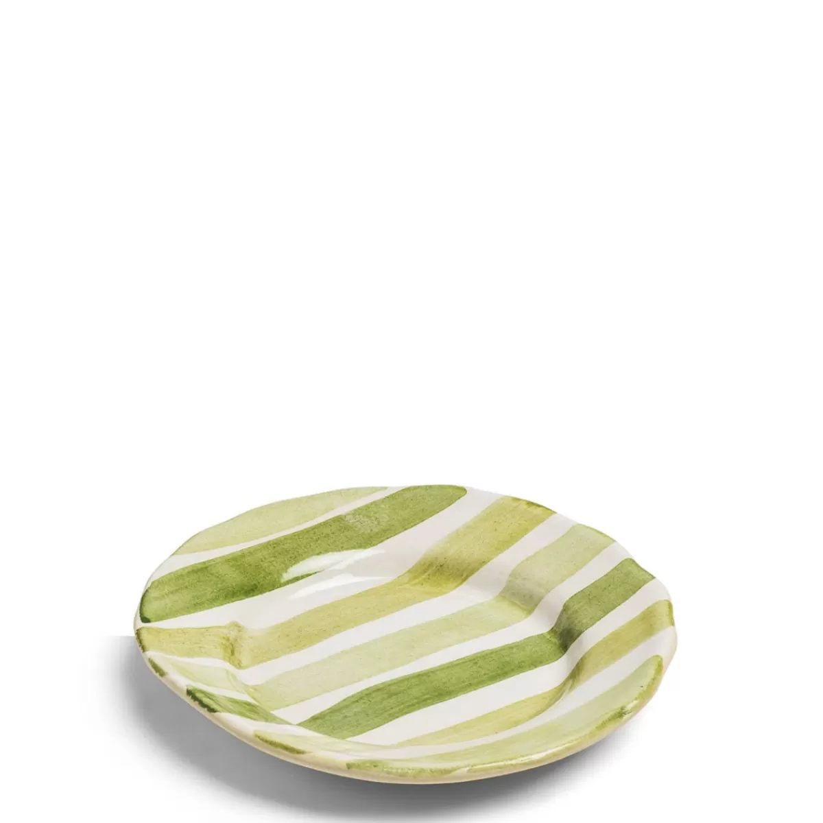 Circus Stripe Green Side Plate>Daylesford Organic Shop