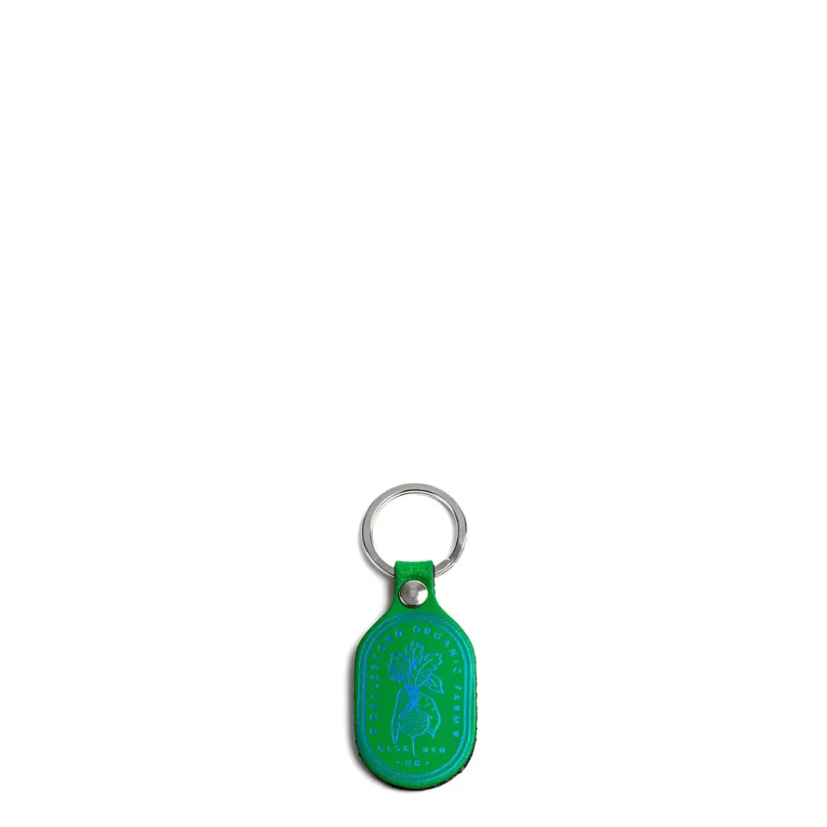 Green Leather Key Fob with Vegetables>Daylesford Organic Flash Sale