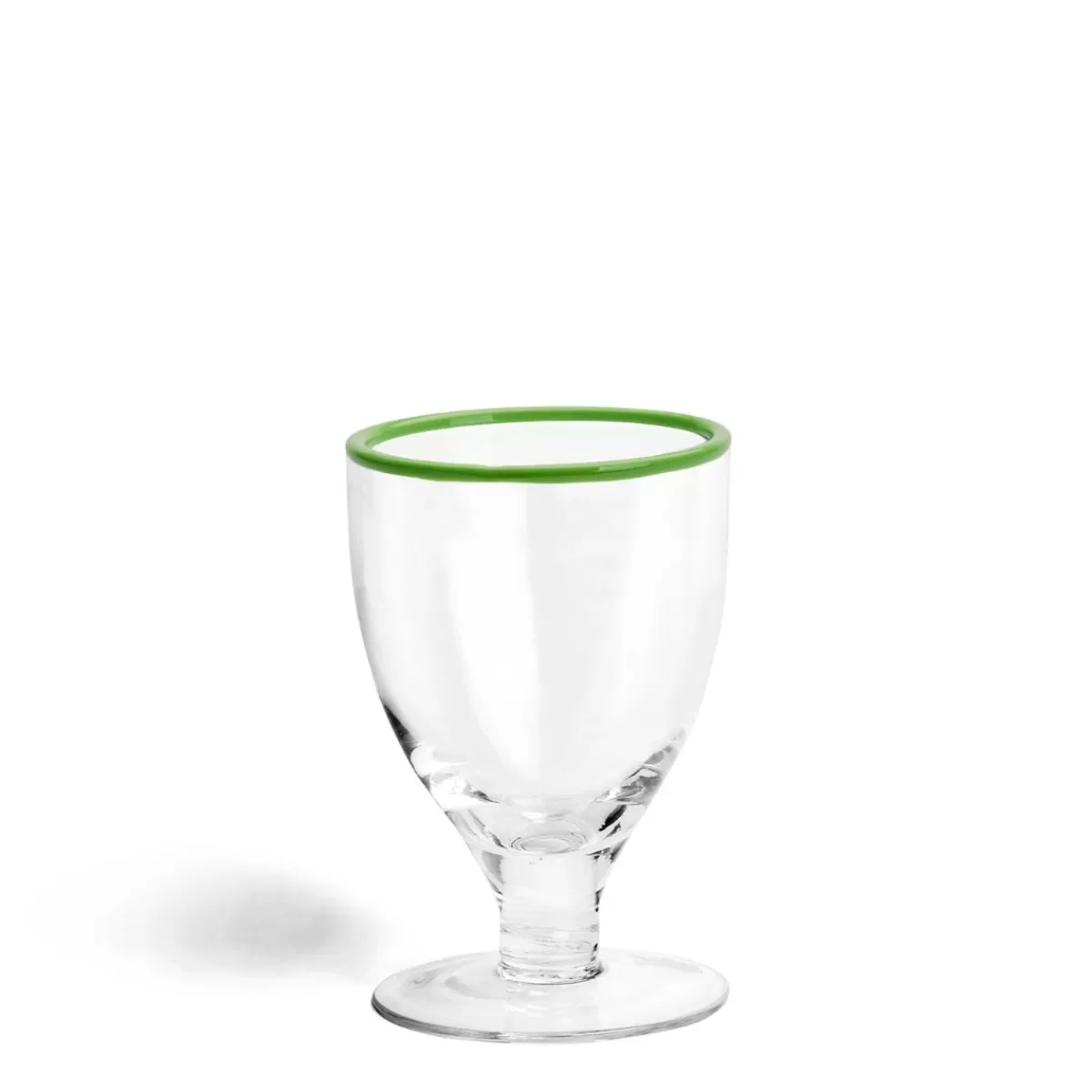 Idbury Wine Glass Green Rim>Daylesford Organic Cheap