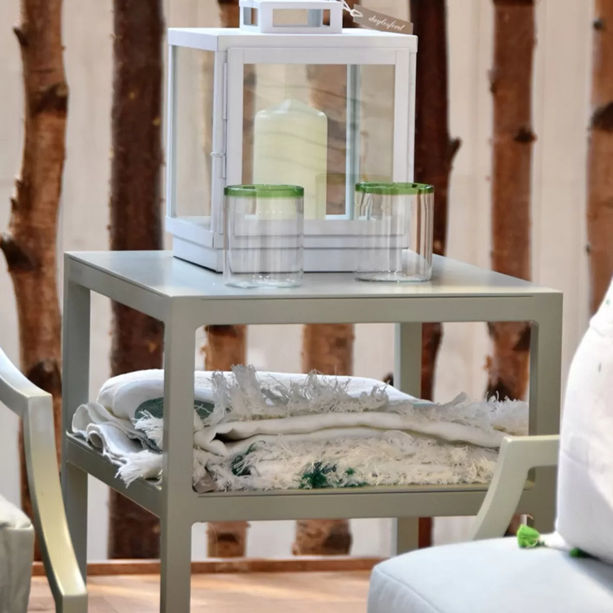 Kingham 2 Tier Side Table, Cotswold Green>Daylesford Organic Outlet