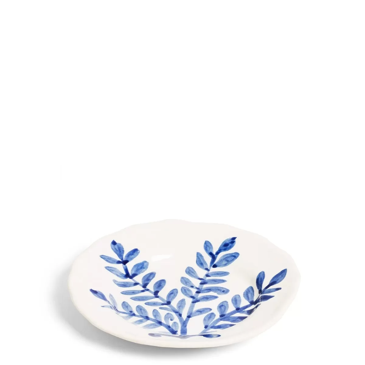 Leaf Side Plate Blue>Daylesford Organic Shop