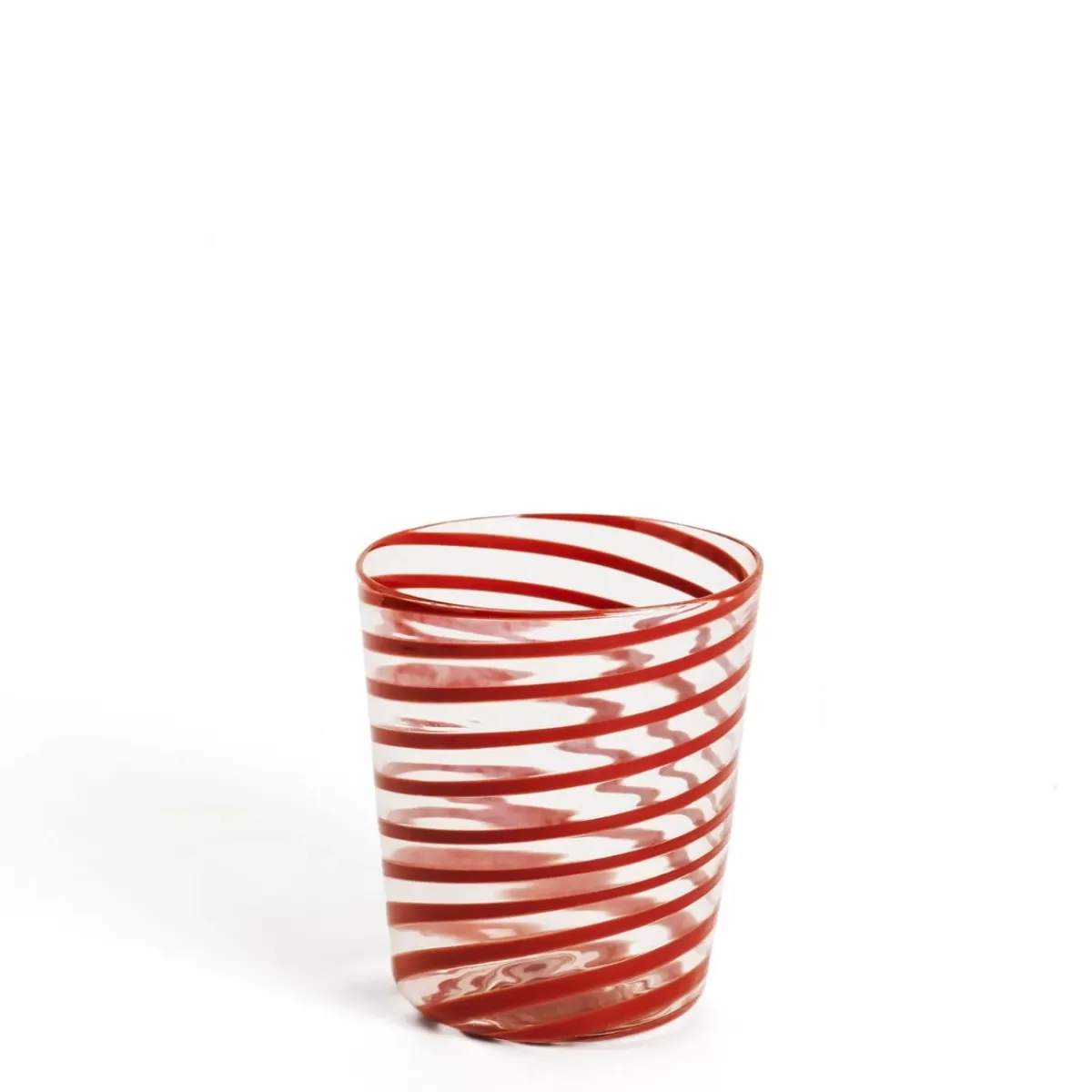 Murano Red Spiral Stripe Glass>Daylesford Organic New