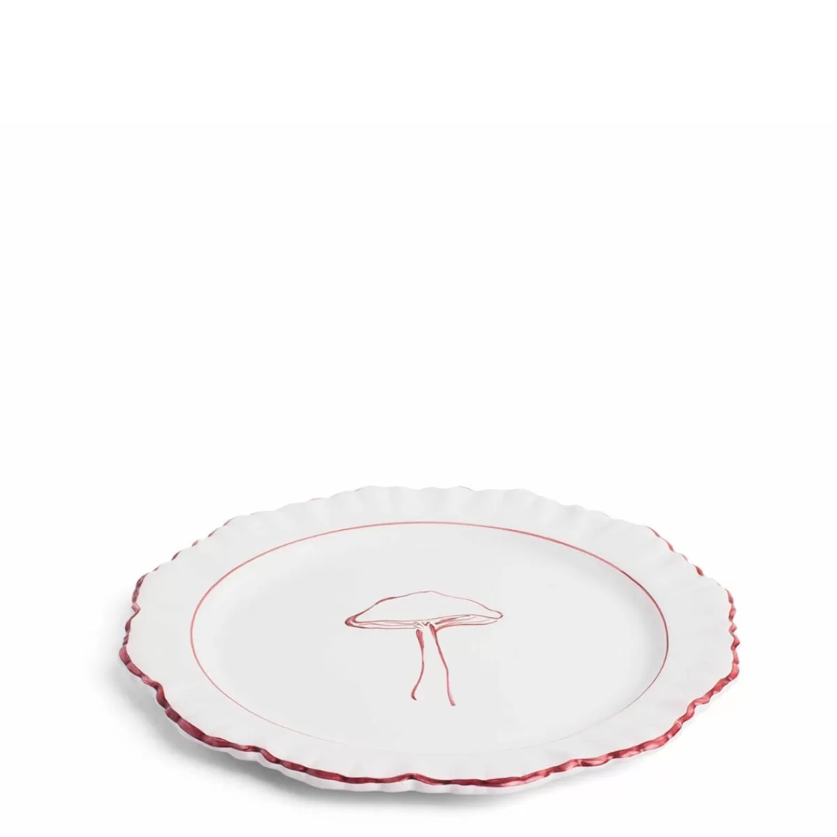 Mushroom Parasol Plate Claret>Daylesford Organic Online