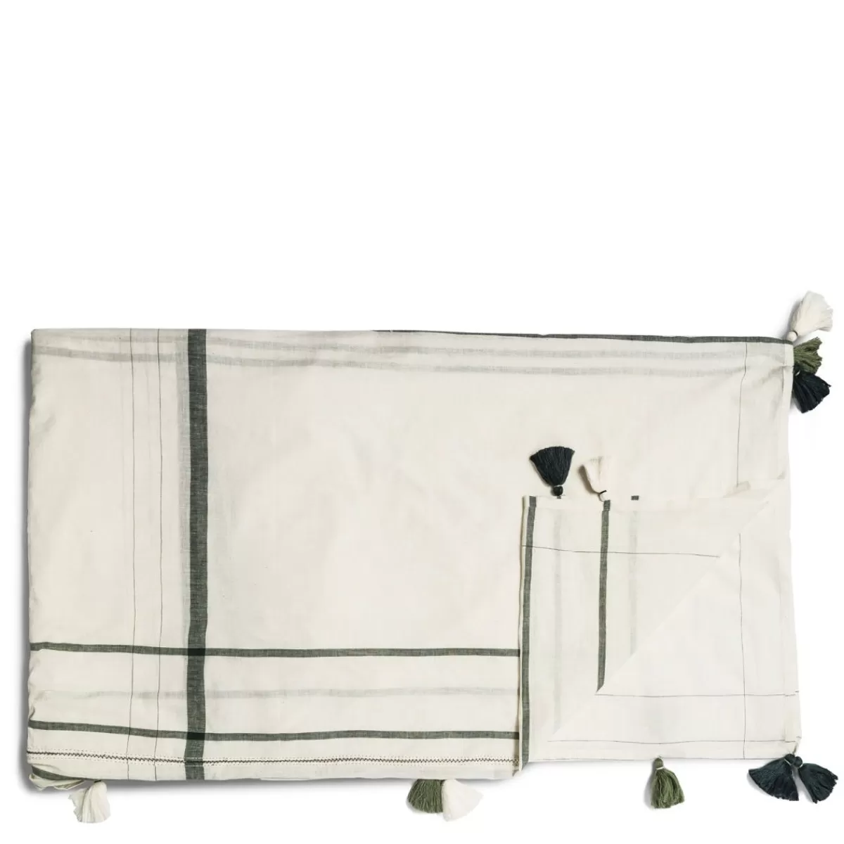 Nila Margin Tablecloth Green>Daylesford Organic New