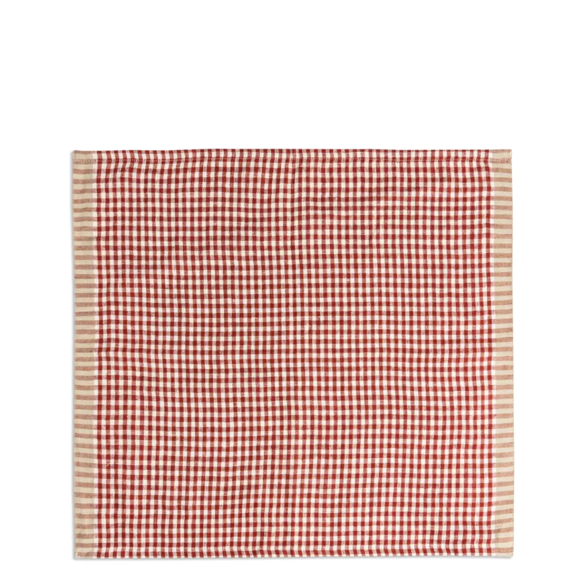 Portobello Gingham Napkin Red>Daylesford Organic Flash Sale