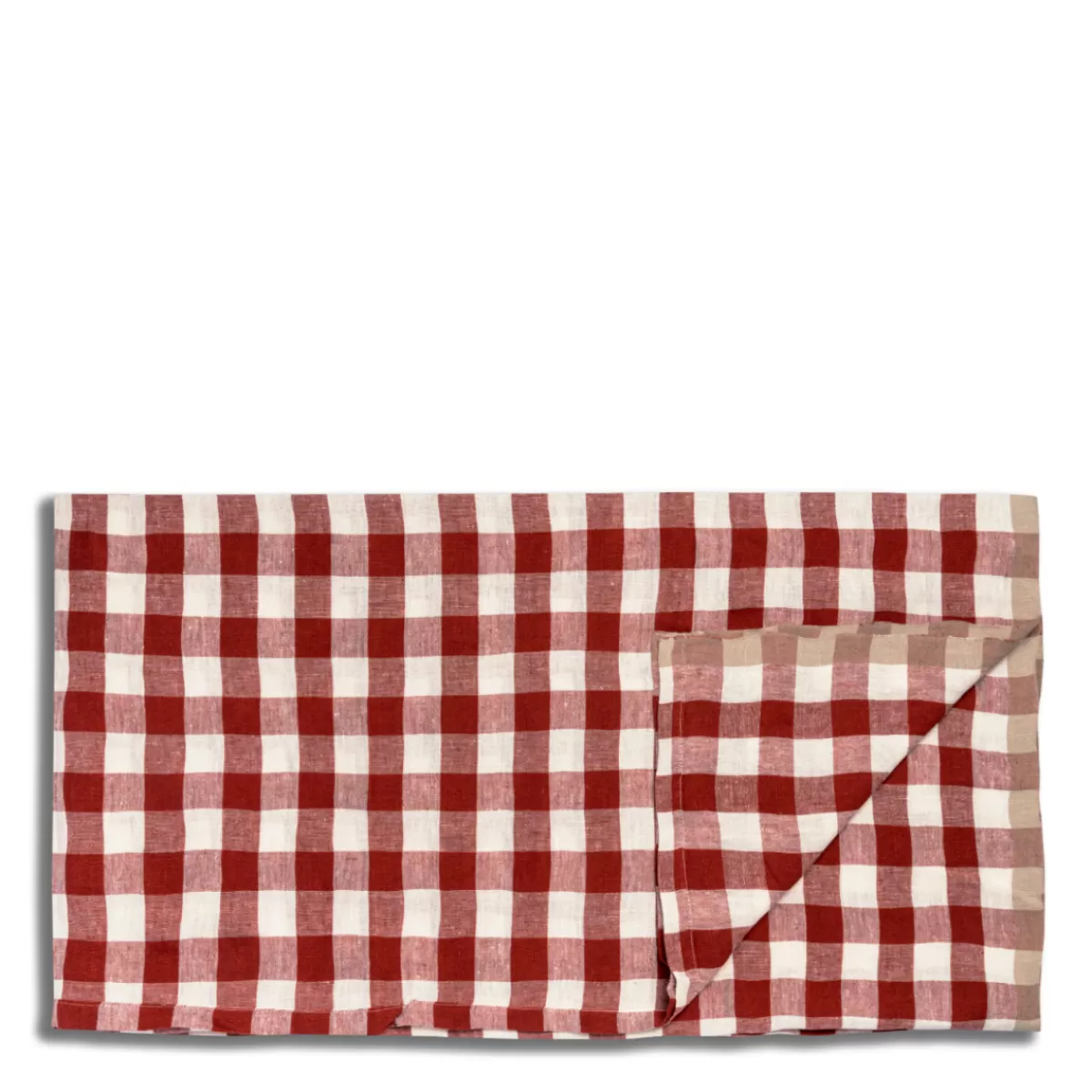 Portobello Gingham Tablecloth Red>Daylesford Organic Clearance