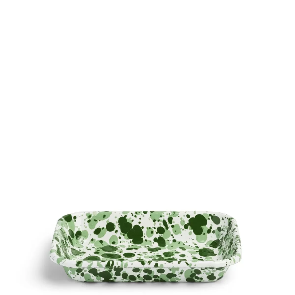 Splatter Small Rectangular Dish Green Enamel>Daylesford Organic Discount