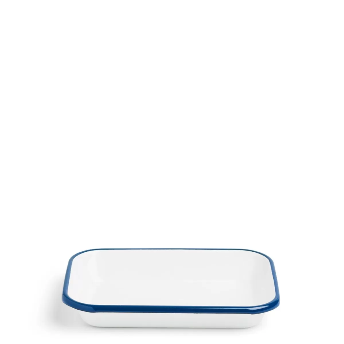 White & Blue Enamel Rectangle Dish Small>Daylesford Organic Flash Sale