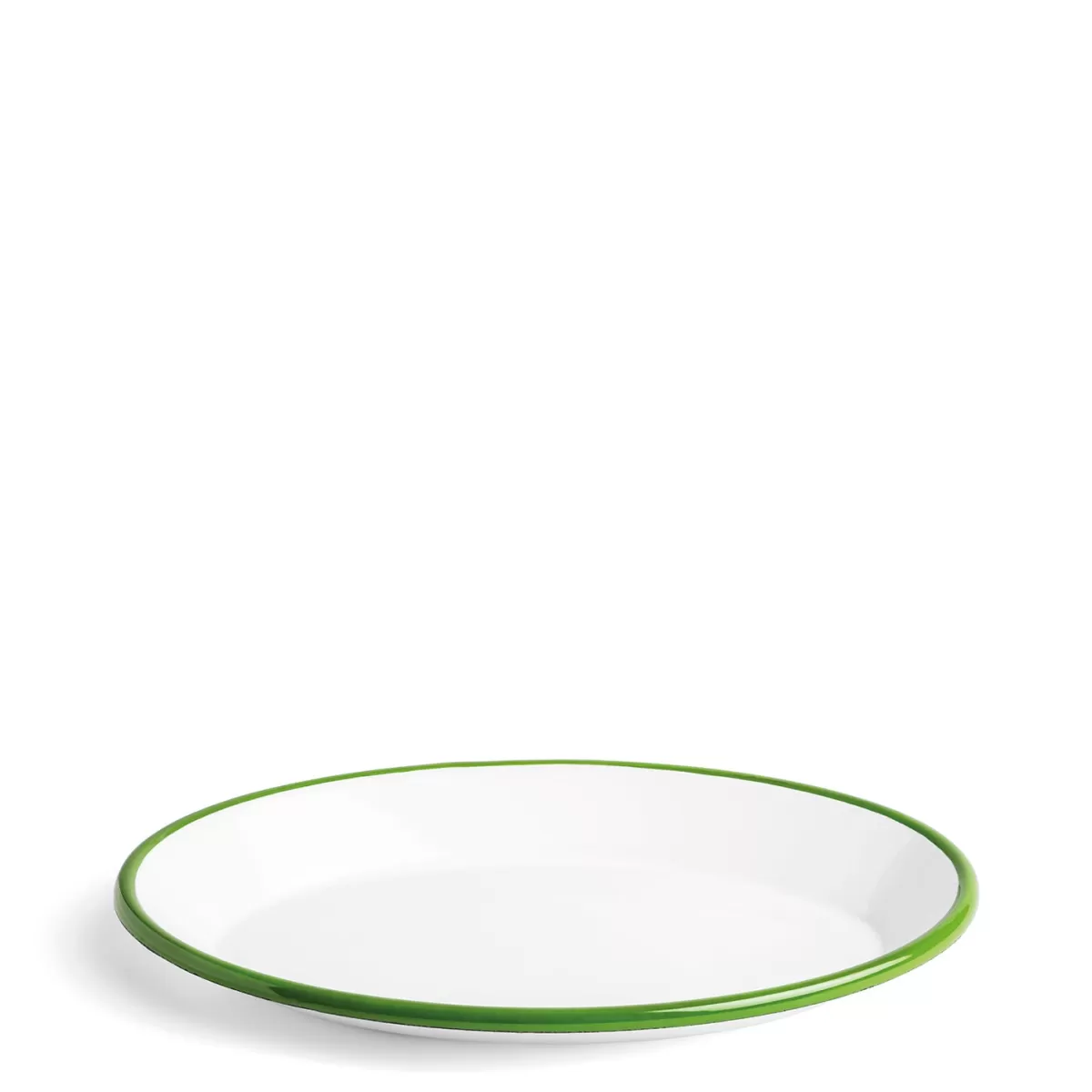 White & Green Enamel Oval Plate>Daylesford Organic Flash Sale