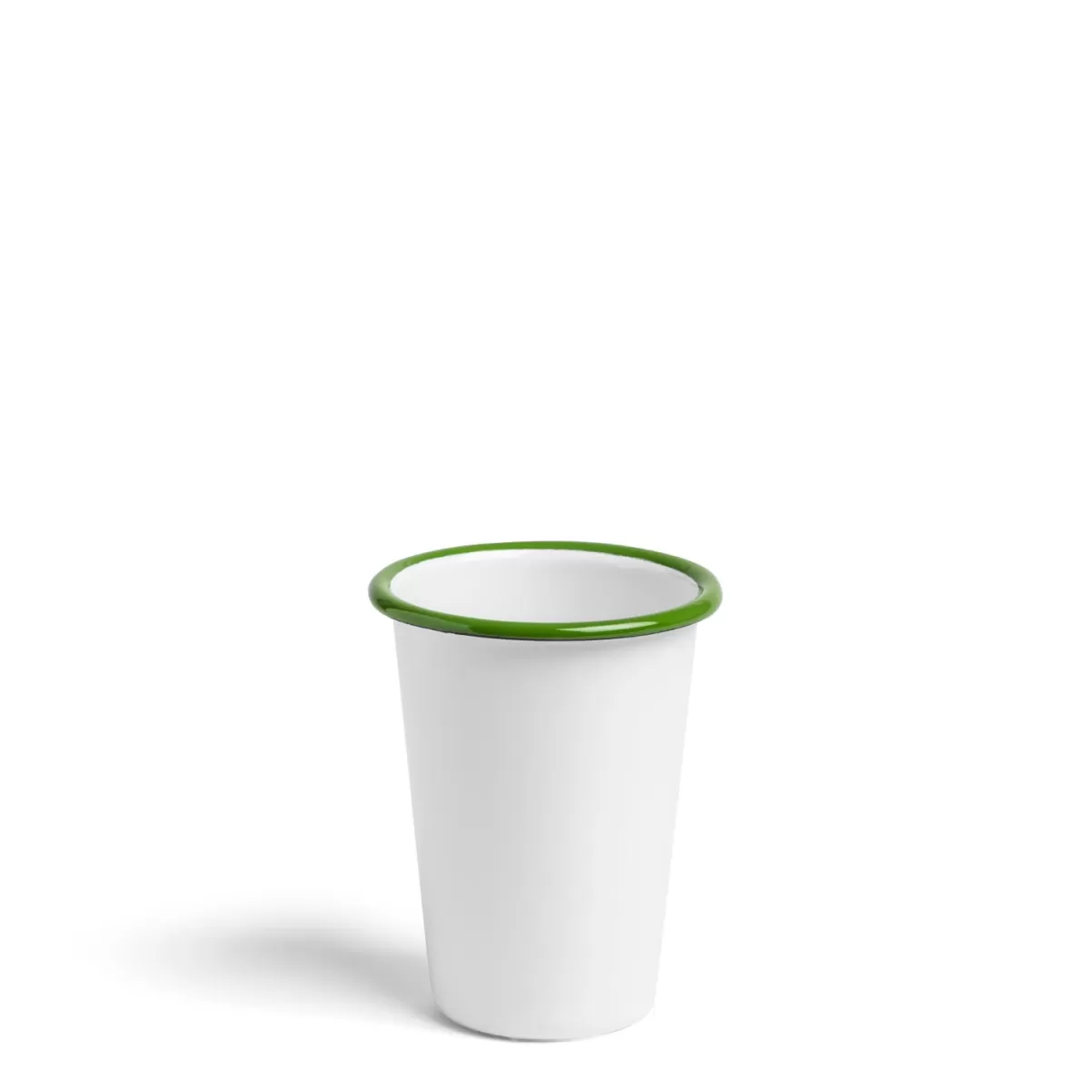 White & Green Large Enamel Tumbler>Daylesford Organic Online