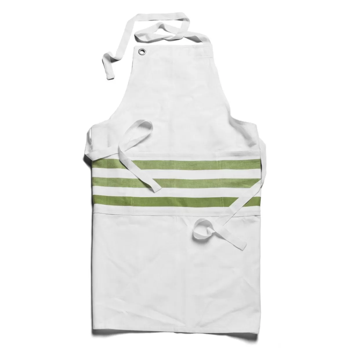 White & Green Stripe Apron>Daylesford Organic Fashion