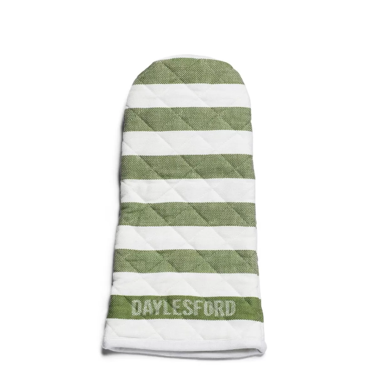 White & Green Stripe Oven Glove>Daylesford Organic New