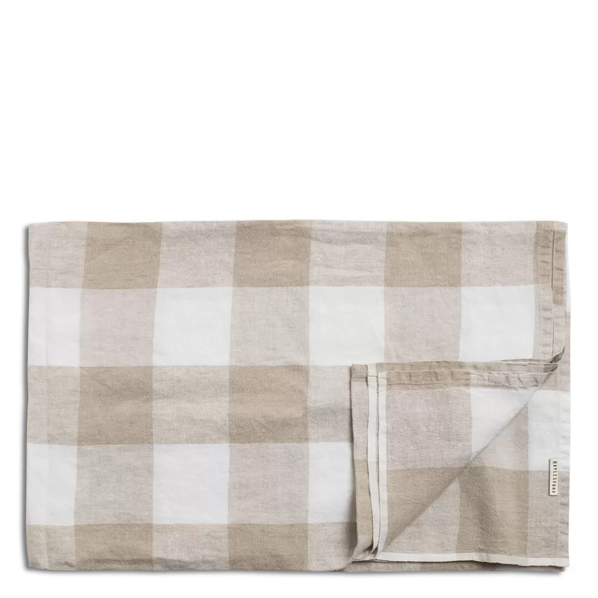 White & Natural Check Tablecloth>Daylesford Organic Store