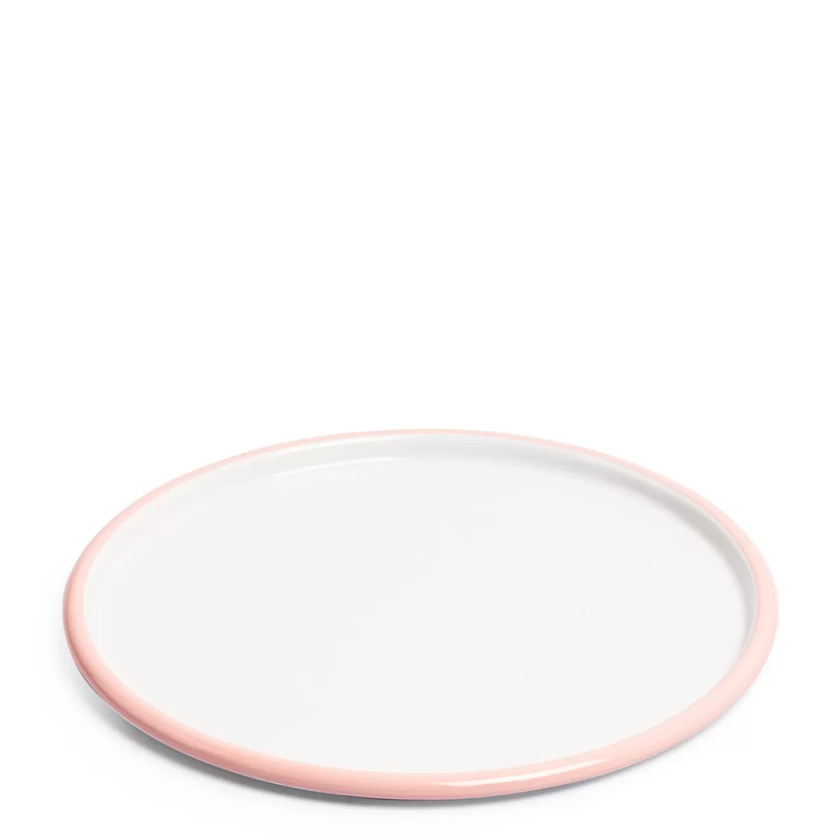 White & Pink Enamel Pizza Plate 32cm>Daylesford Organic Flash Sale