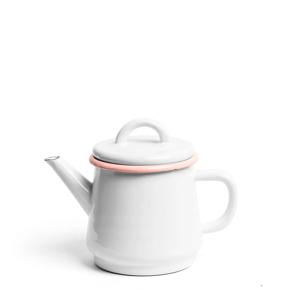 White & Pink Enamel Teapot>Daylesford Organic Sale