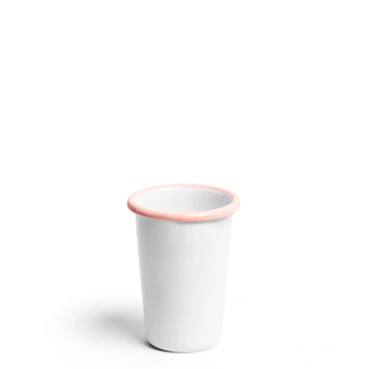 White & Pink Large Enamel Tumbler>Daylesford Organic Fashion