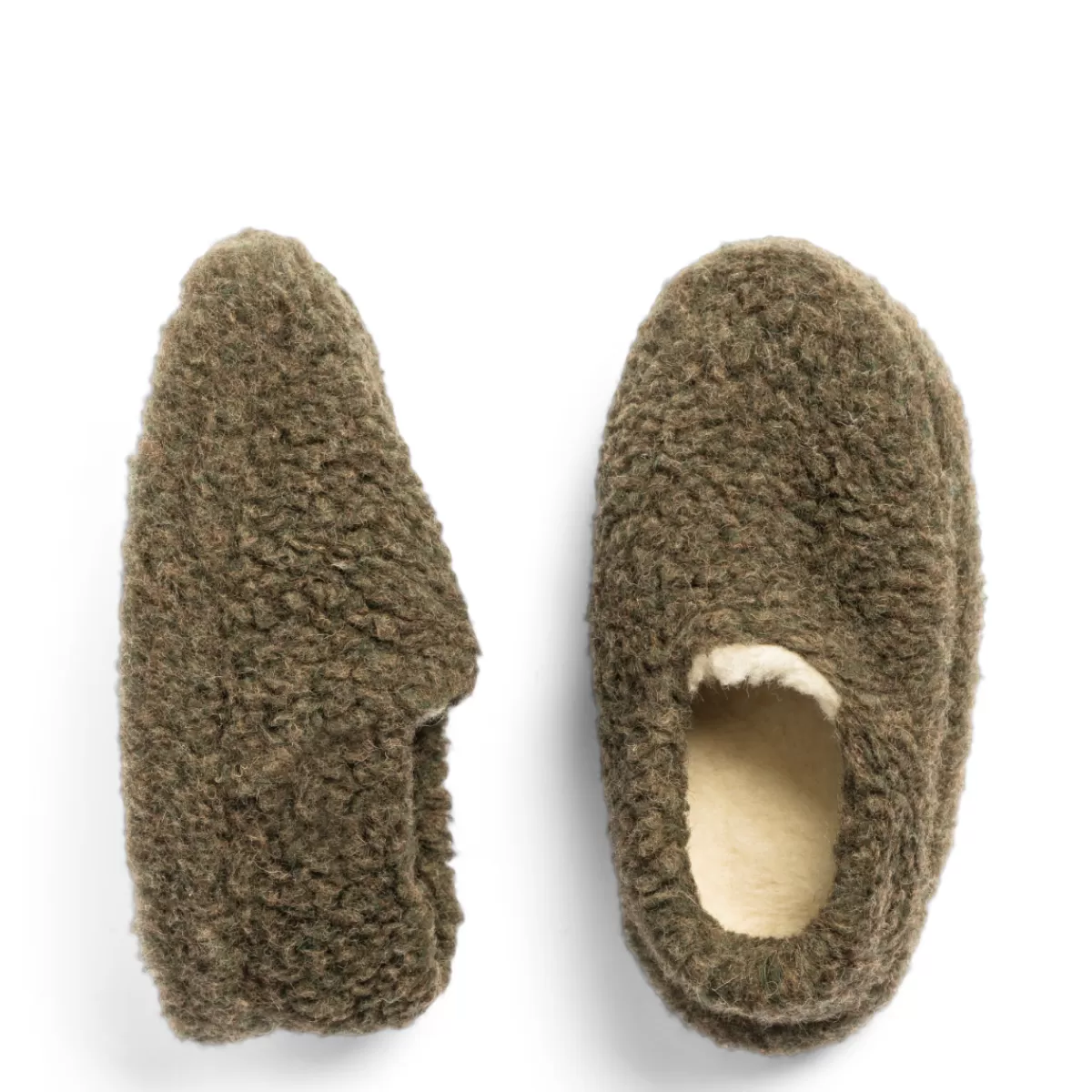 Wool Slippers Khaki>Daylesford Organic Outlet